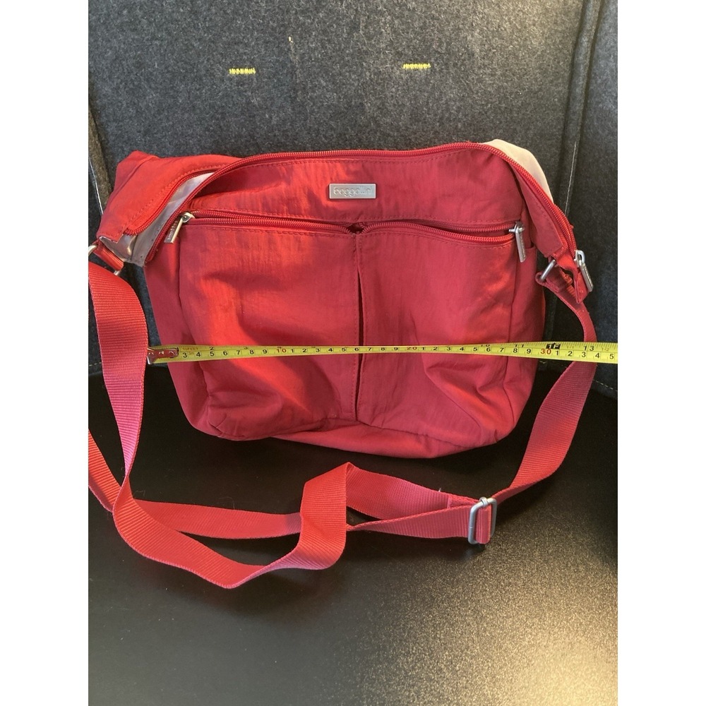 Baggallini Horizon Red Crossbody‎ Bag-Travel,Lightweight, Water-Resistant Nylon - Picture 5 of 16